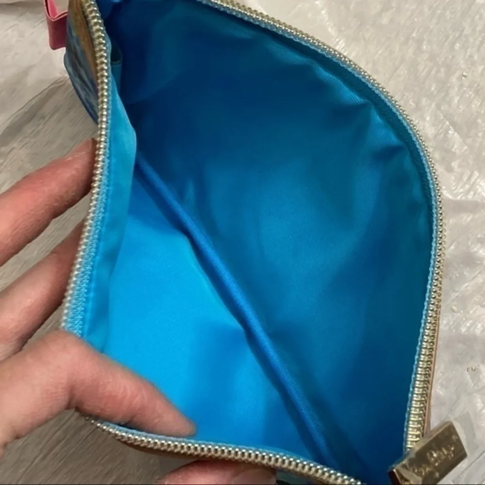 Lilly Pulitzer blue cosmetic bag pouch